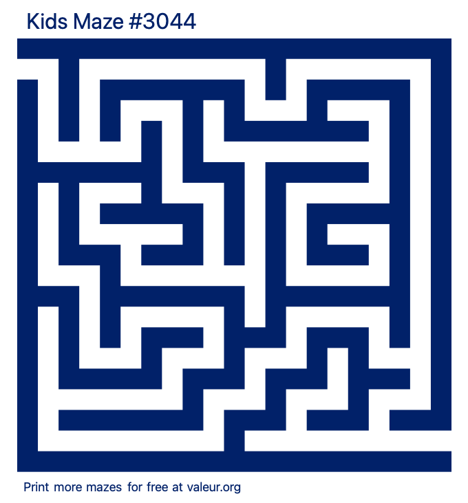 Free Printable Kids Maze number 3044