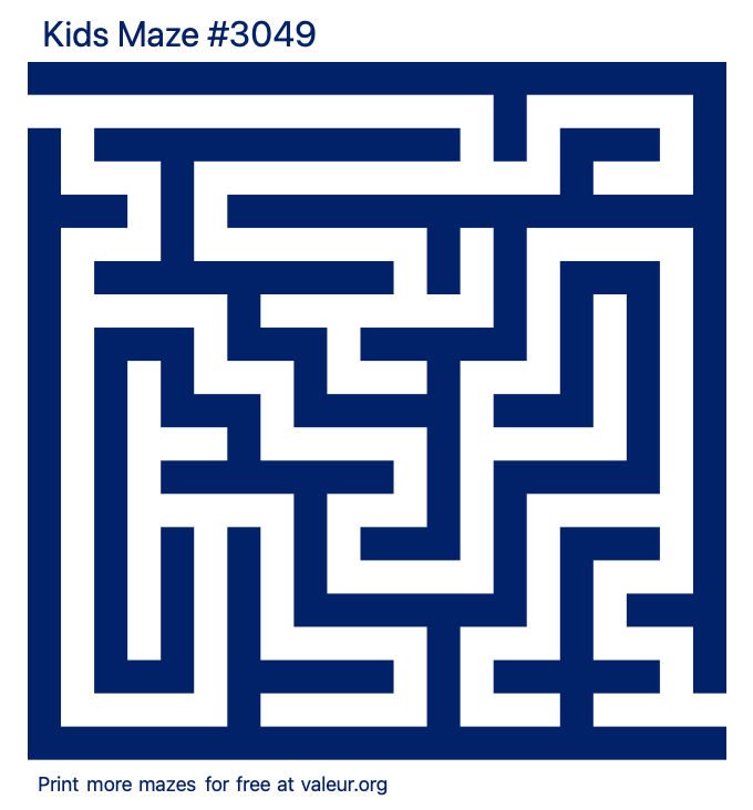 Free Printable Kids Maze number 3049