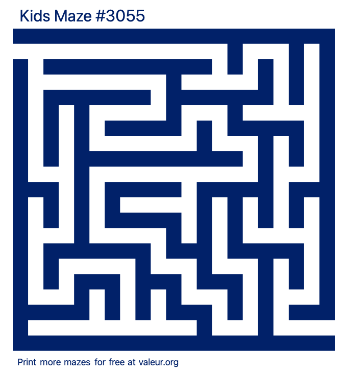 Free Printable Kids Maze number 3055