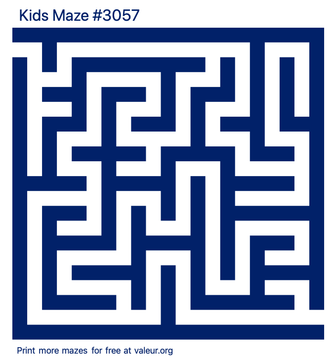 Free Printable Kids Maze number 3057