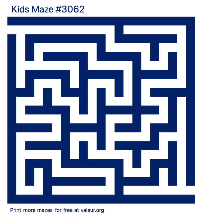 Free Printable Kids Maze number 3062