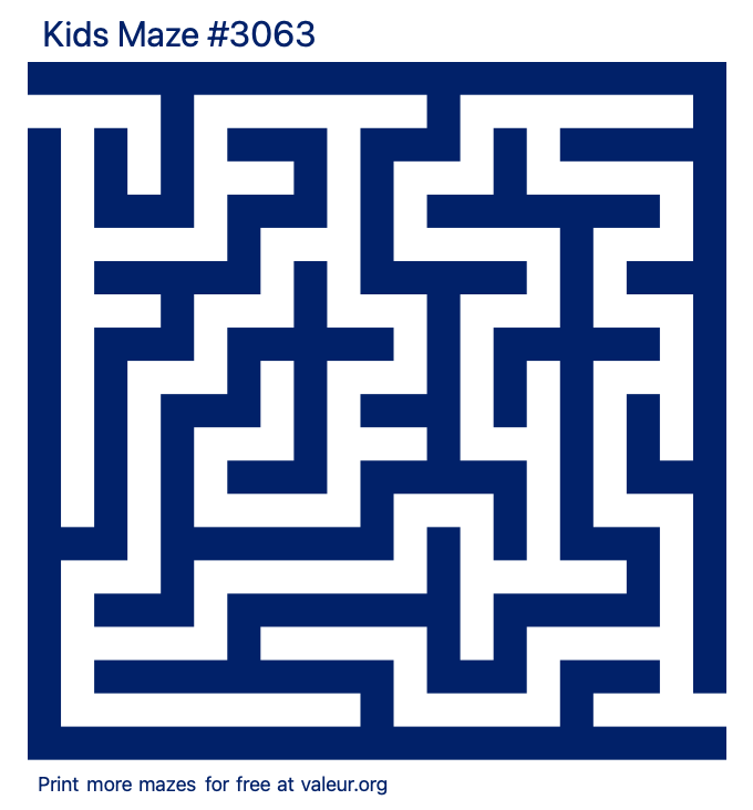 Free Printable Kids Maze number 3063