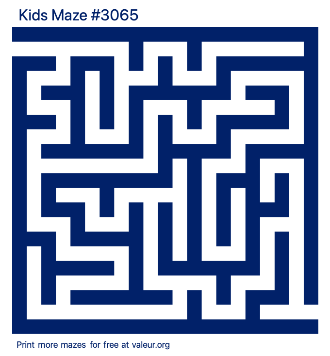 Free Printable Kids Maze number 3065