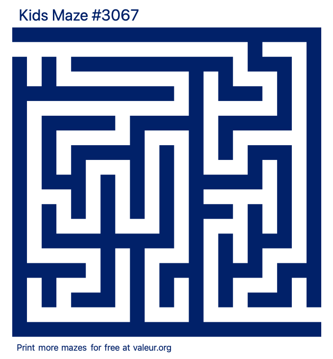 Free Printable Kids Maze number 3067