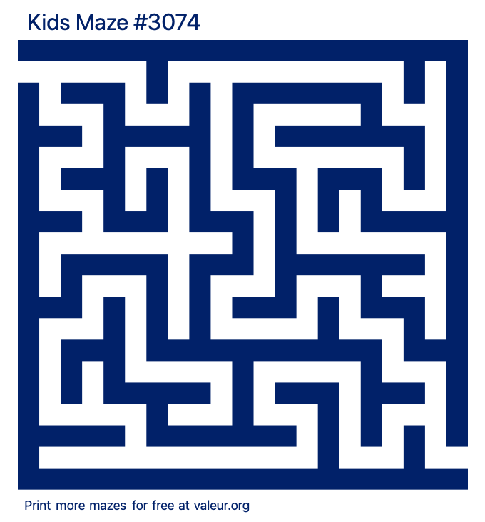 Free Printable Kids Maze number 3074