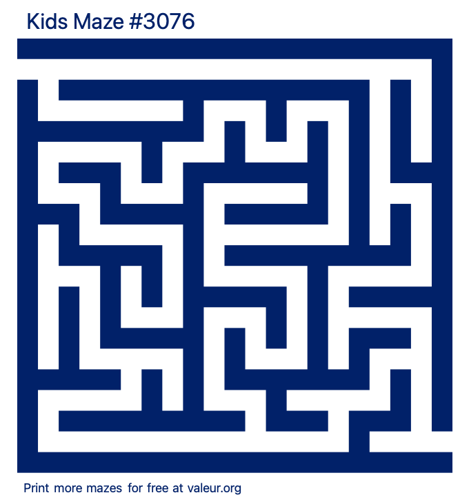 Free Printable Kids Maze number 3076