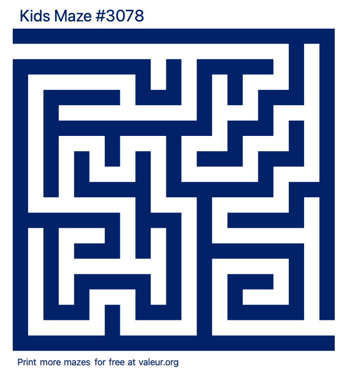 Free Printable Kids Maze number 3078