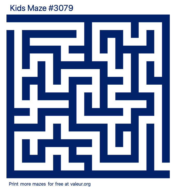 Free Printable Kids Maze number 3079