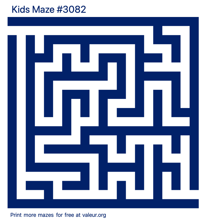 Free Printable Kids Maze number 3082