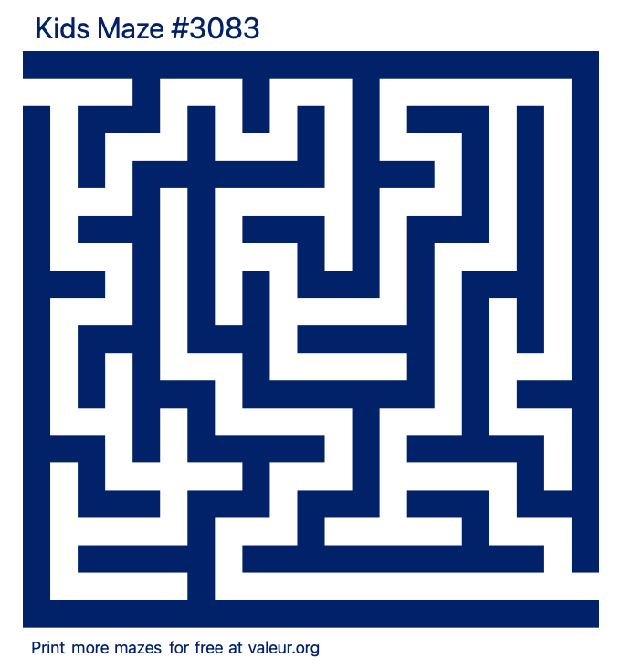 Free Printable Kids Maze number 3083