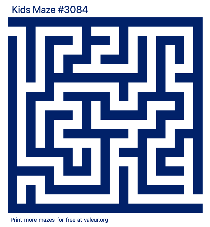 Free Printable Kids Maze number 3084