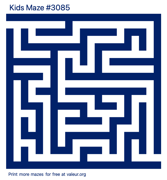 Free Printable Kids Maze number 3085