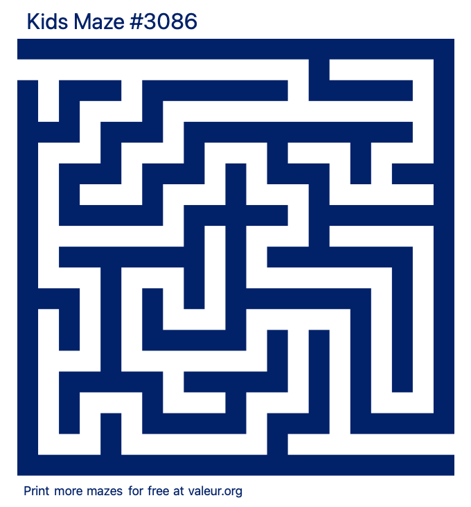 Free Printable Kids Maze number 3086