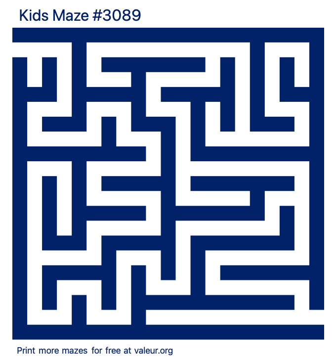 Free Printable Kids Maze number 3089