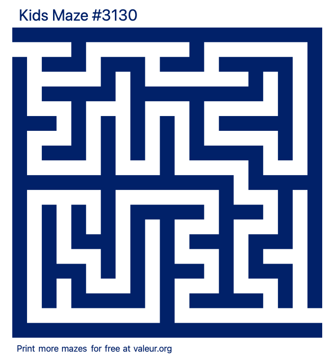 Free Printable Kids Maze number 3130