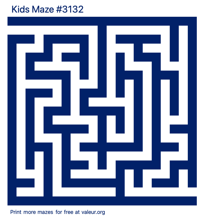 Free Printable Kids Maze number 3132