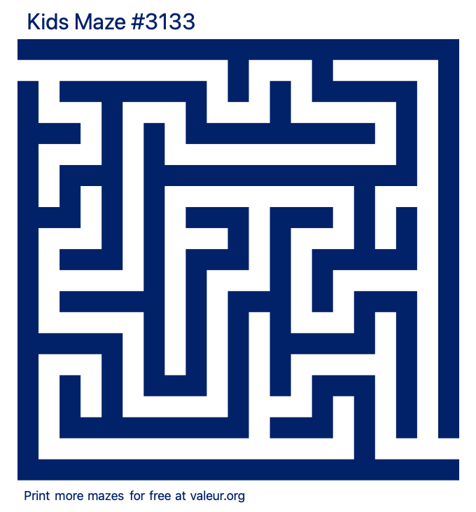 Free Printable Kids Maze number 3133