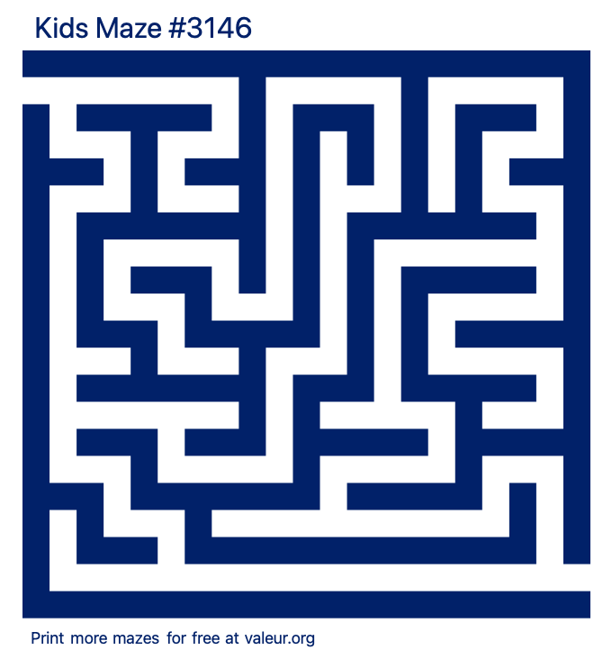 Free Printable Kids Maze number 3146