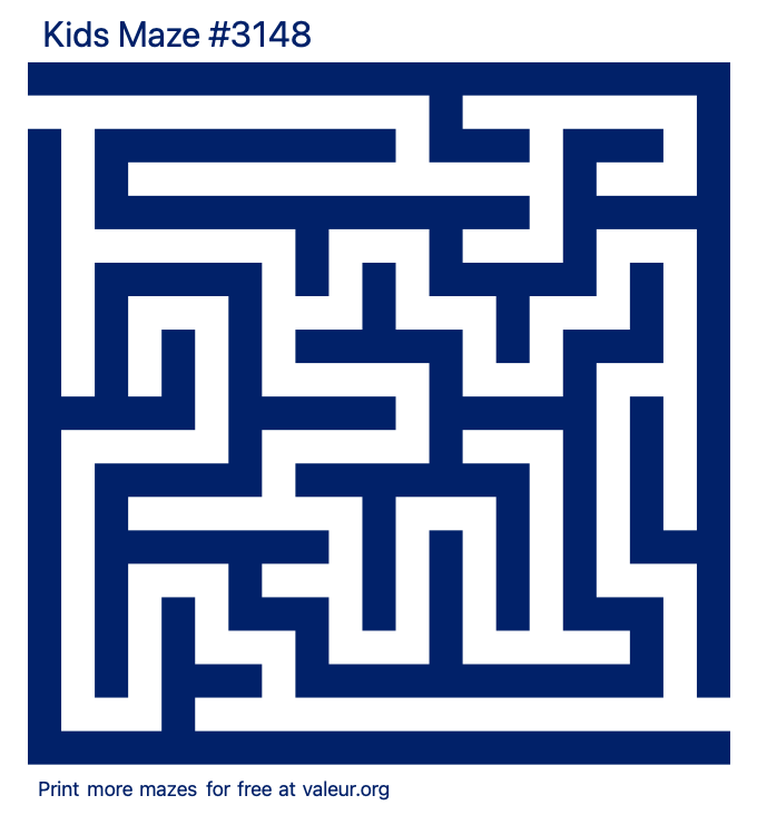 Free Printable Kids Maze number 3148