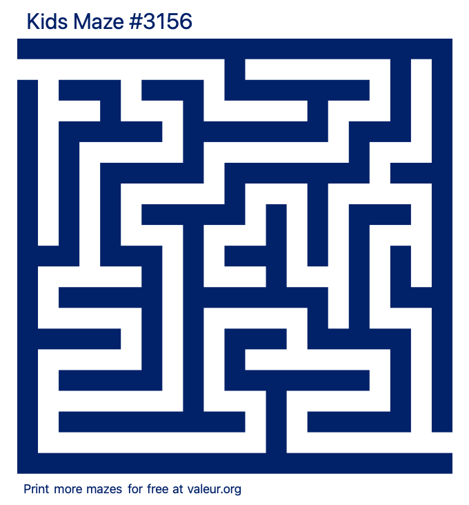 Free Printable Kids Maze number 3156