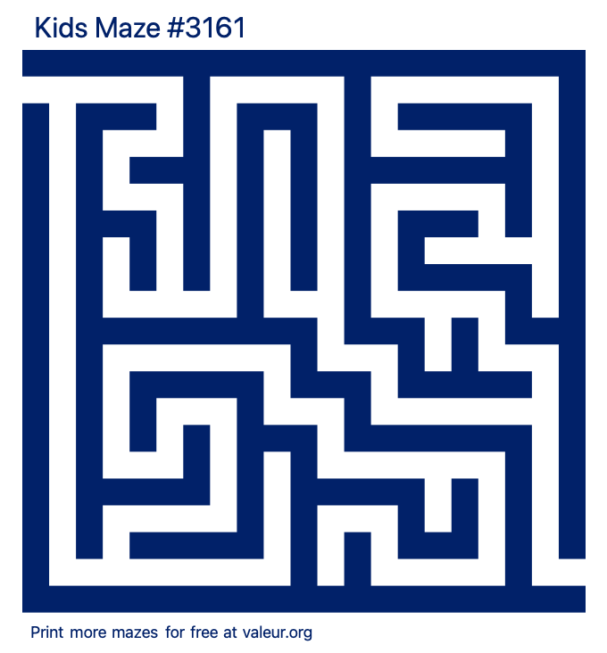 Free Printable Kids Maze number 3161