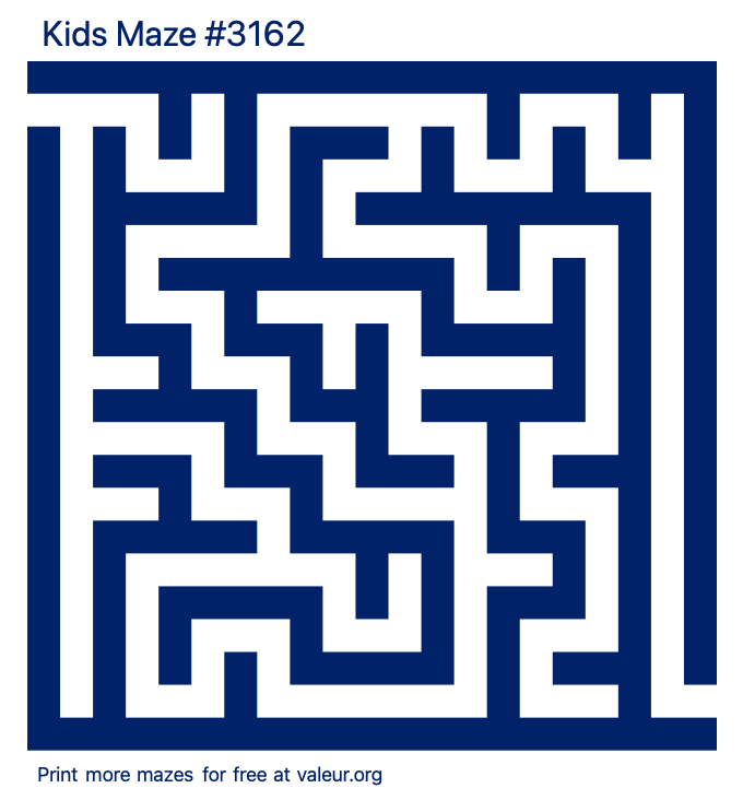 Free Printable Kids Maze number 3162