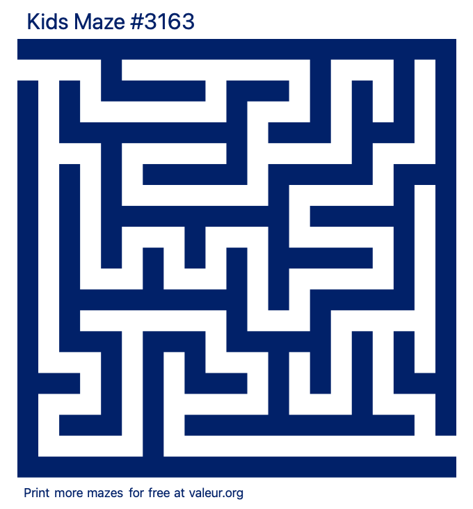 Free Printable Kids Maze number 3163