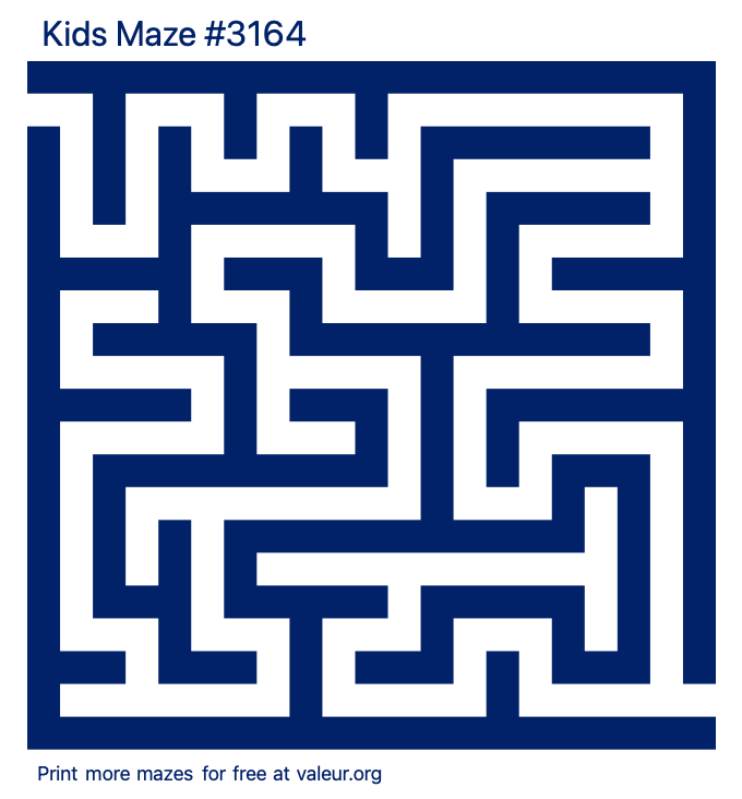 Free Printable Kids Maze number 3164