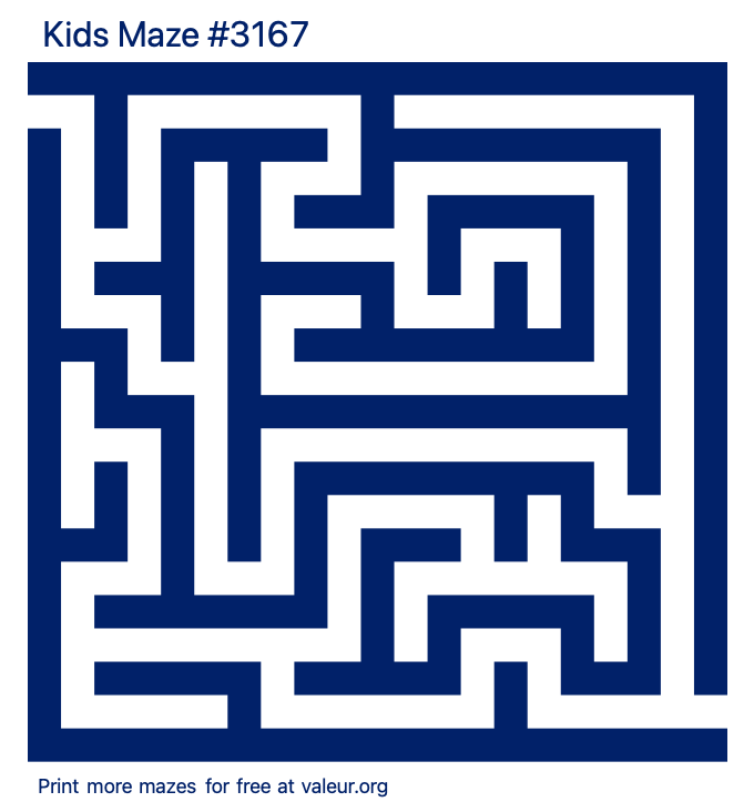 Free Printable Kids Maze number 3167