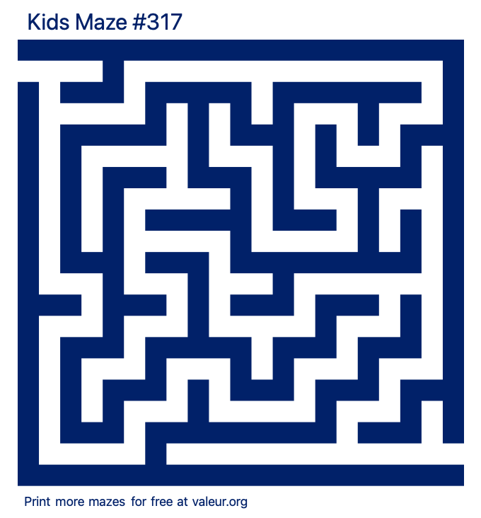 Free Printable Kids Maze number 317