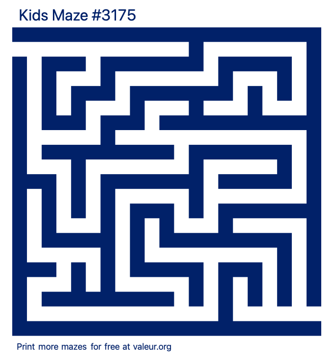 Free Printable Kids Maze number 3175