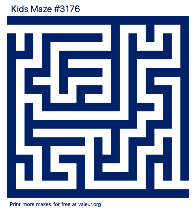 Free Printable Kids Maze number 3176