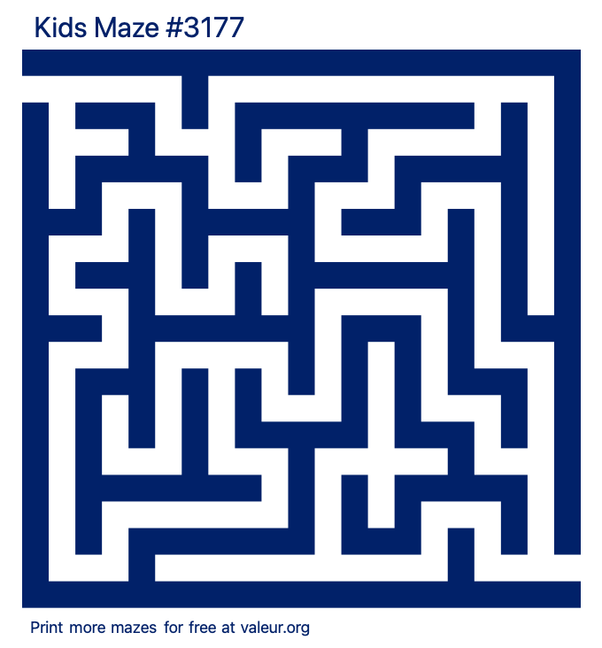 Free Printable Kids Maze number 3177