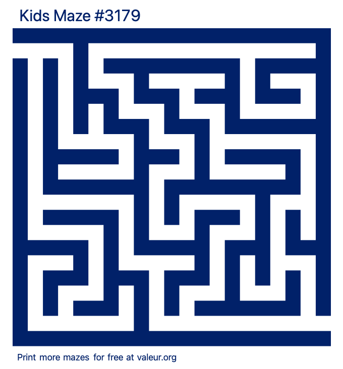 Free Printable Kids Maze number 3179