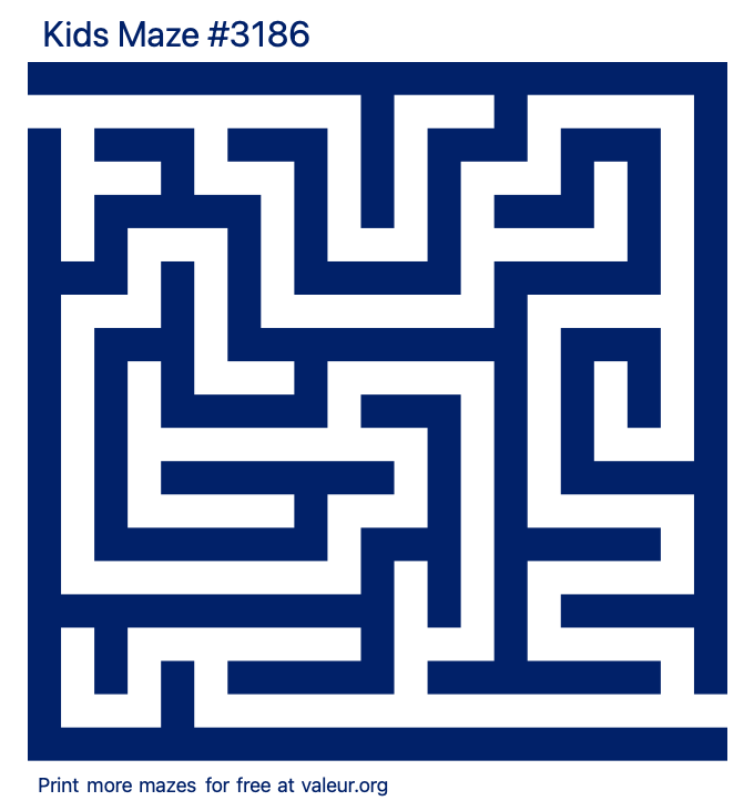 Free Printable Kids Maze number 3186