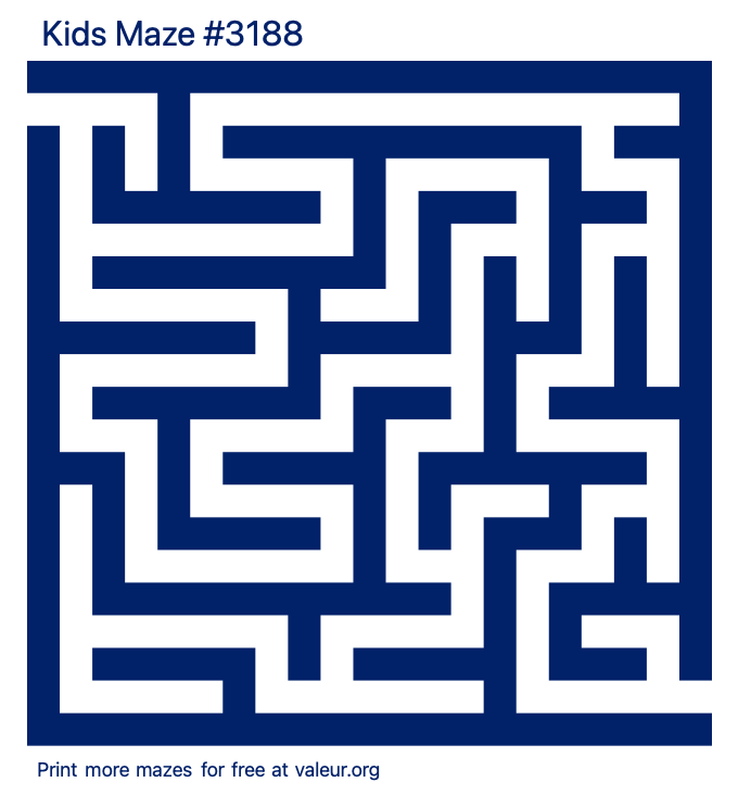 Free Printable Kids Maze number 3188