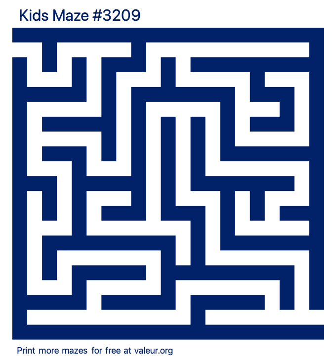 Free Printable Kids Maze number 3209