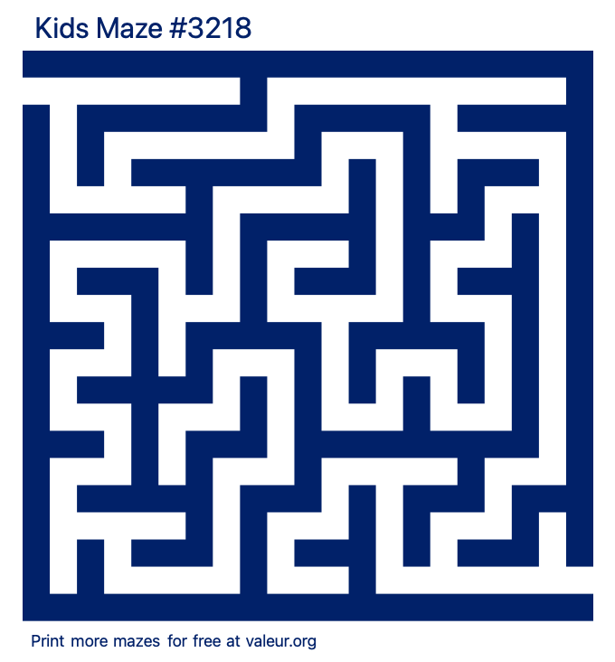 Free Printable Kids Maze number 3218