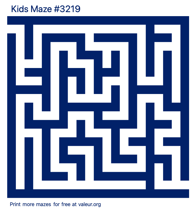 Free Printable Kids Maze number 3219