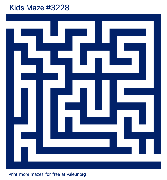 Free Printable Kids Maze number 3228