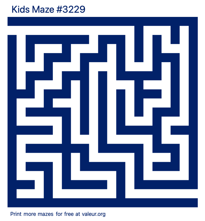 Free Printable Kids Maze number 3229