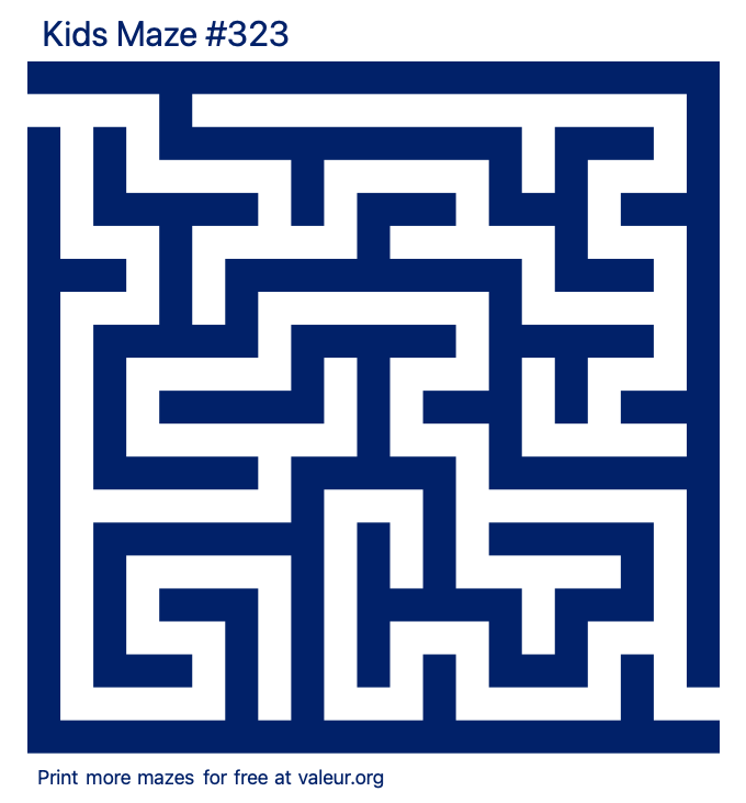 Free Printable Kids Maze number 323