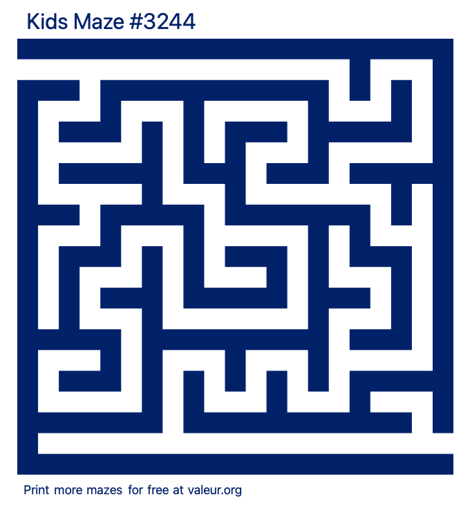 Free Printable Kids Maze number 3244