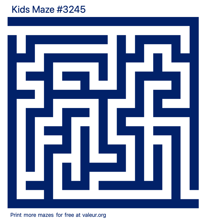 Free Printable Kids Maze number 3245