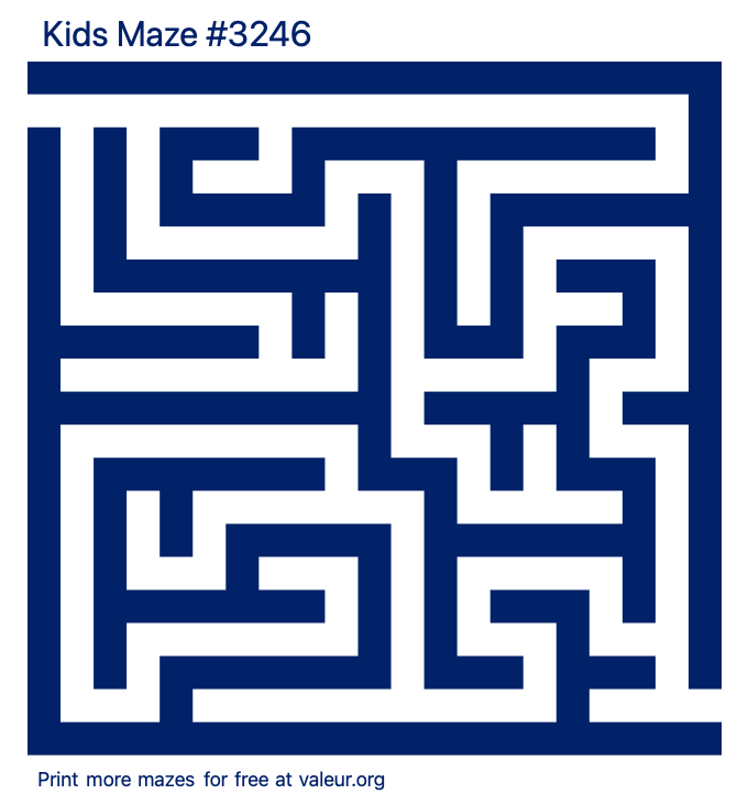 Free Printable Kids Maze number 3246