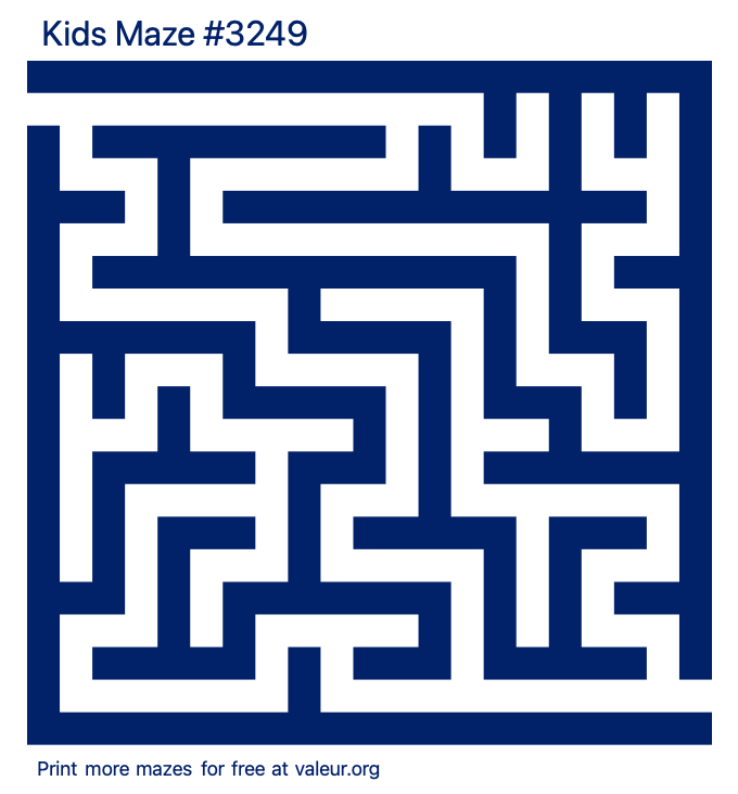 Free Printable Kids Maze number 3249