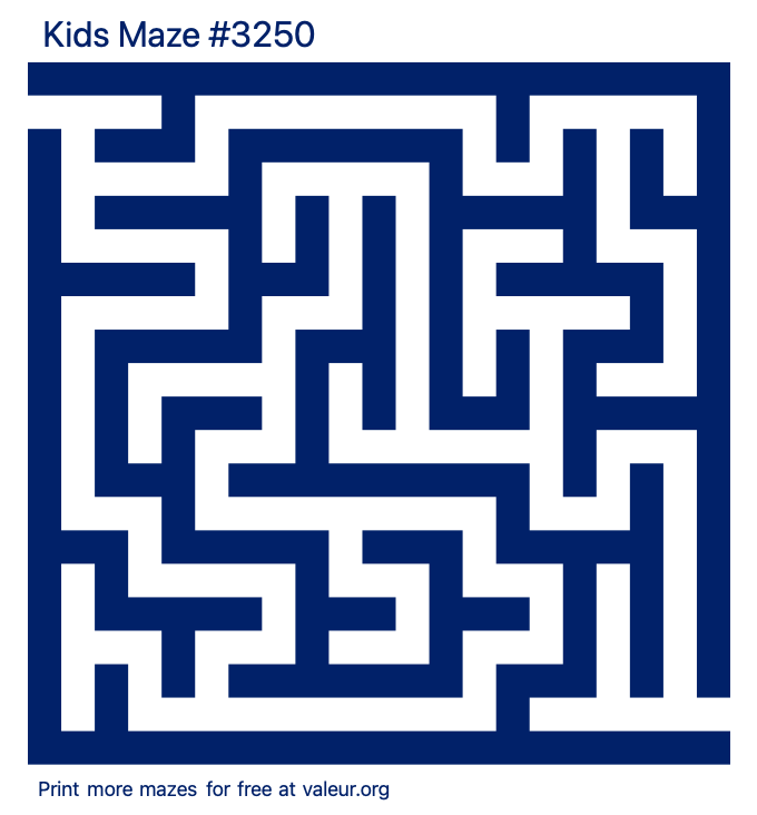 Free Printable Kids Maze number 3250