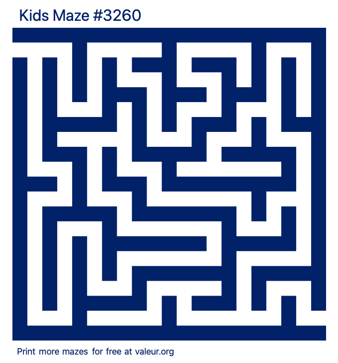 Free Printable Kids Maze number 3260