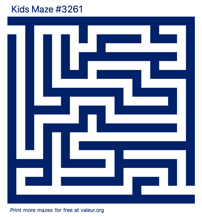 Free Printable Kids Maze number 3261