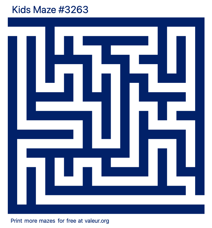 Free Printable Kids Maze number 3263